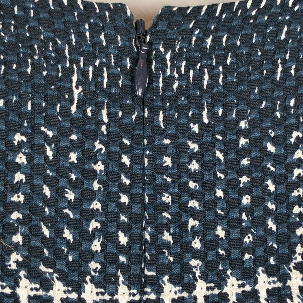 J.Crew Women's 12 Sheath Dress Navy White Check‎ Tweed Work Cocktail Timeless - Picture 10 of 14